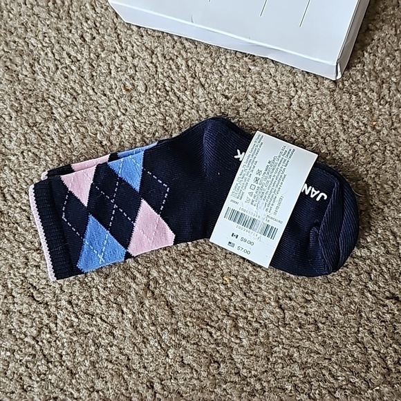 Janie and Jack plaid Suspenders and Matching Crew Socks 12-24M - Picture 6 of 6